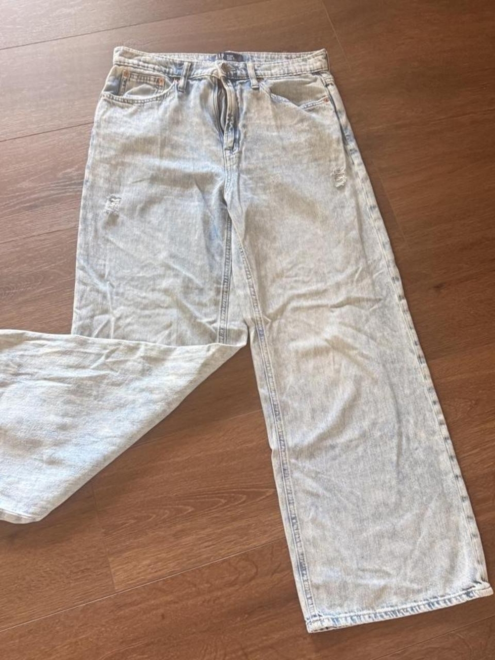 GAP Light Wash High- Rise Wide-Leg Jeans